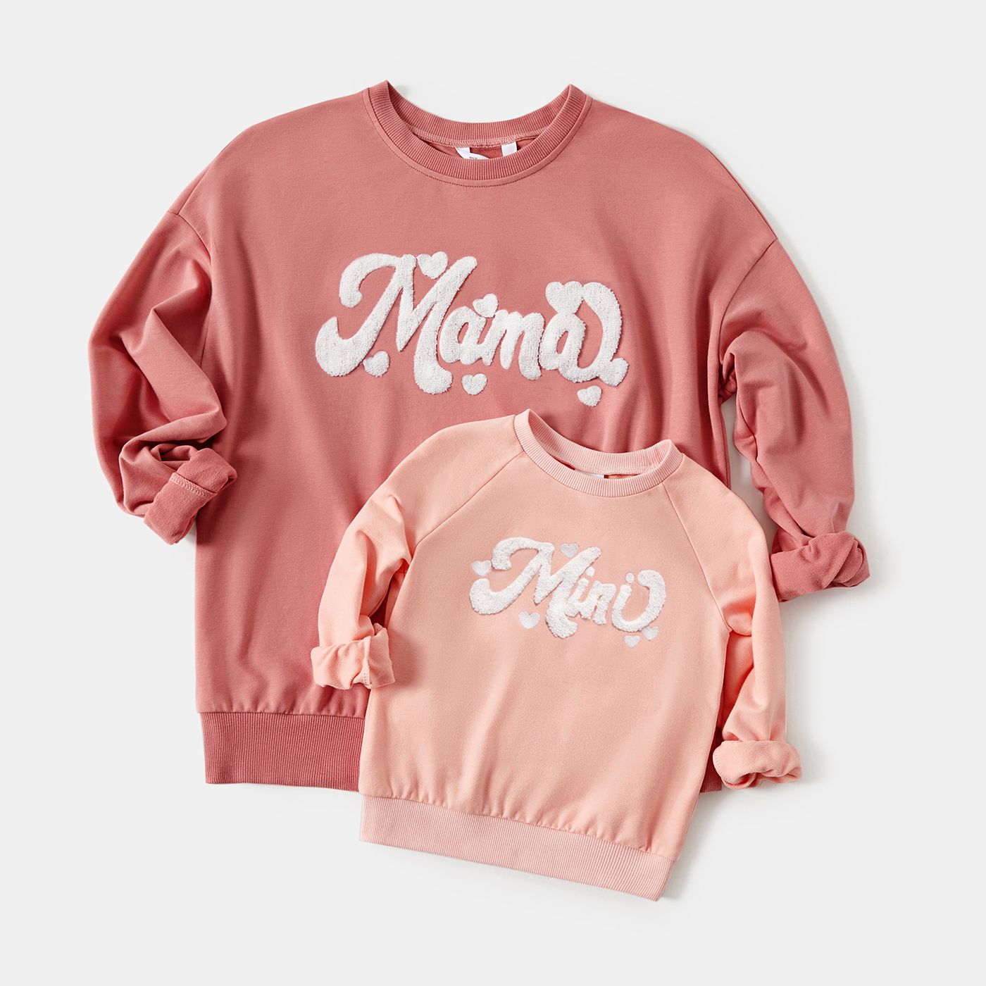 

Mommy and Me Letter Embroidered Long-sleeve Pullover Sweatshirts