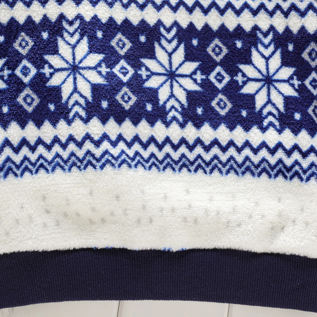 Toddler Boy/Girl Preppy style Snowflake Pattern Fleece Pullover Sweatshirt blueblack big image 1