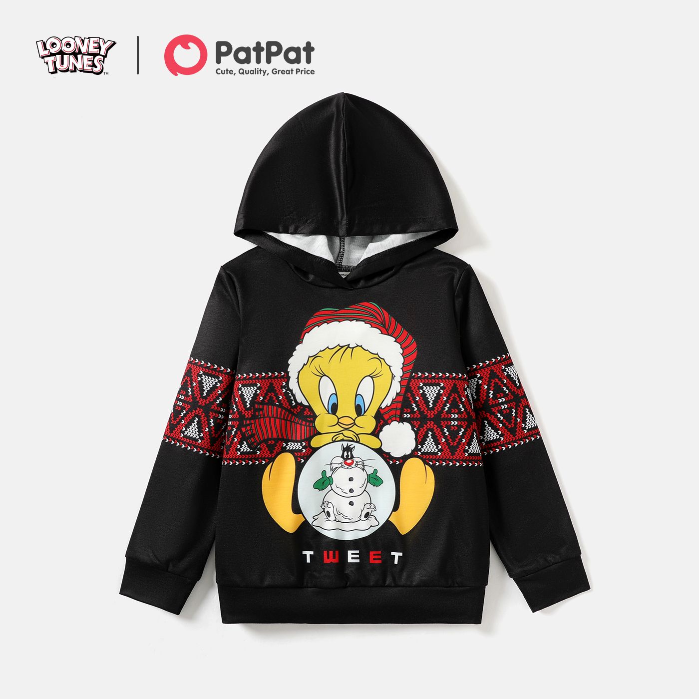 

Looney Tunes Kid Boy Christmas Geo Character Print Hoodie Sweatshirt