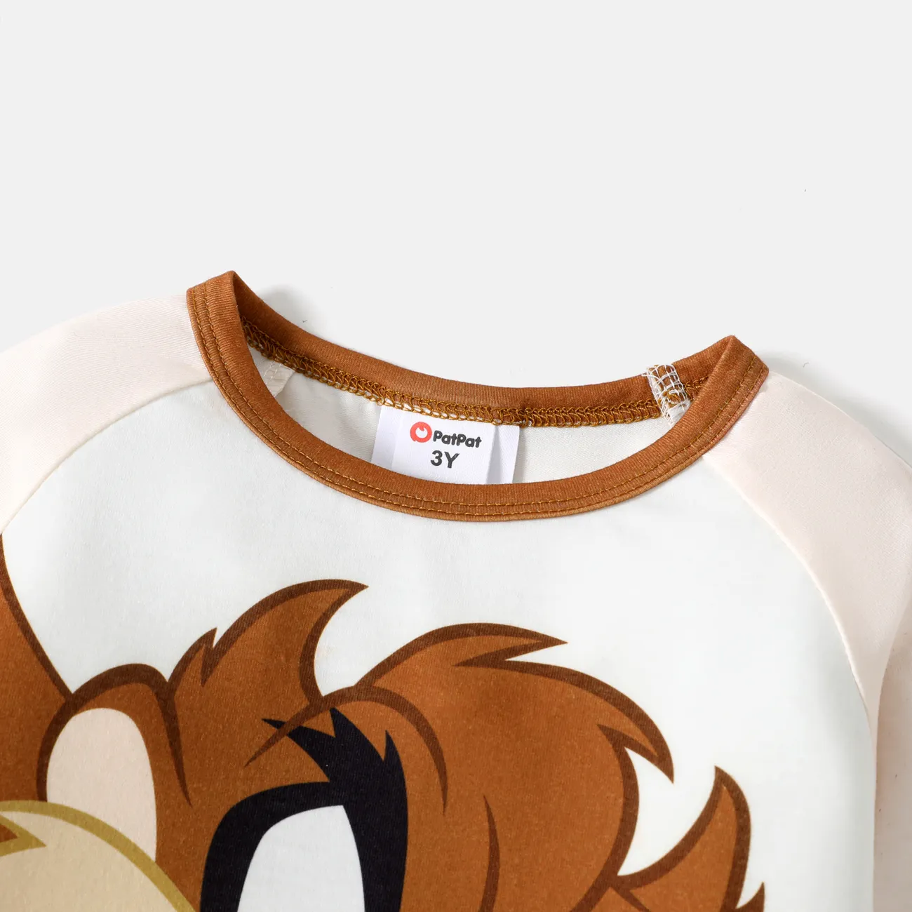 Looney Tunes Pascua Unisex Informal Animales Camiseta Marrón big image 1