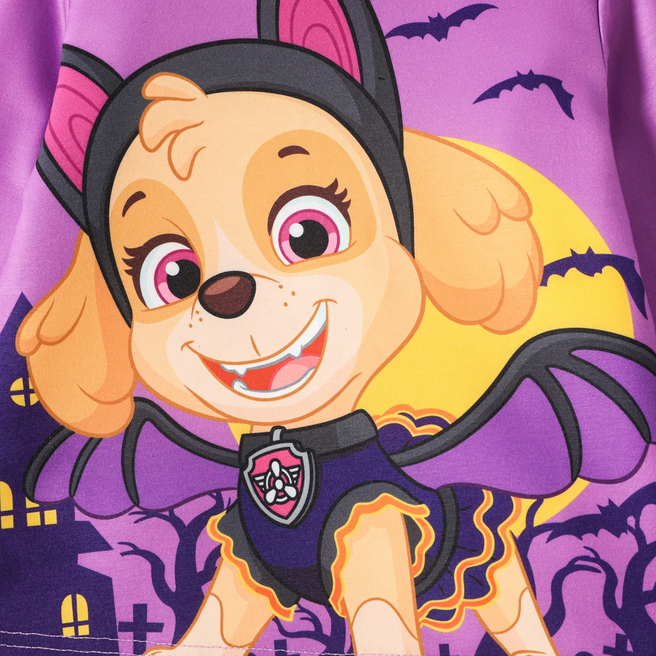 La Pat’ Patrouille Halloween Enfant en bas âge Fille Hypersensible Enfantin Chien Sweat-shirt Violet big image 1