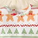 Christmas Baby Boy/Girl Allover Print Long-sleeve Jumpsuit  image 4