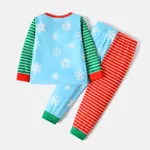PAW Patrol 2pcs 2pcs Toddler Boy/Girl Christmas Striped Colorblock Long-sleeve Tee and Pants Set  image 3