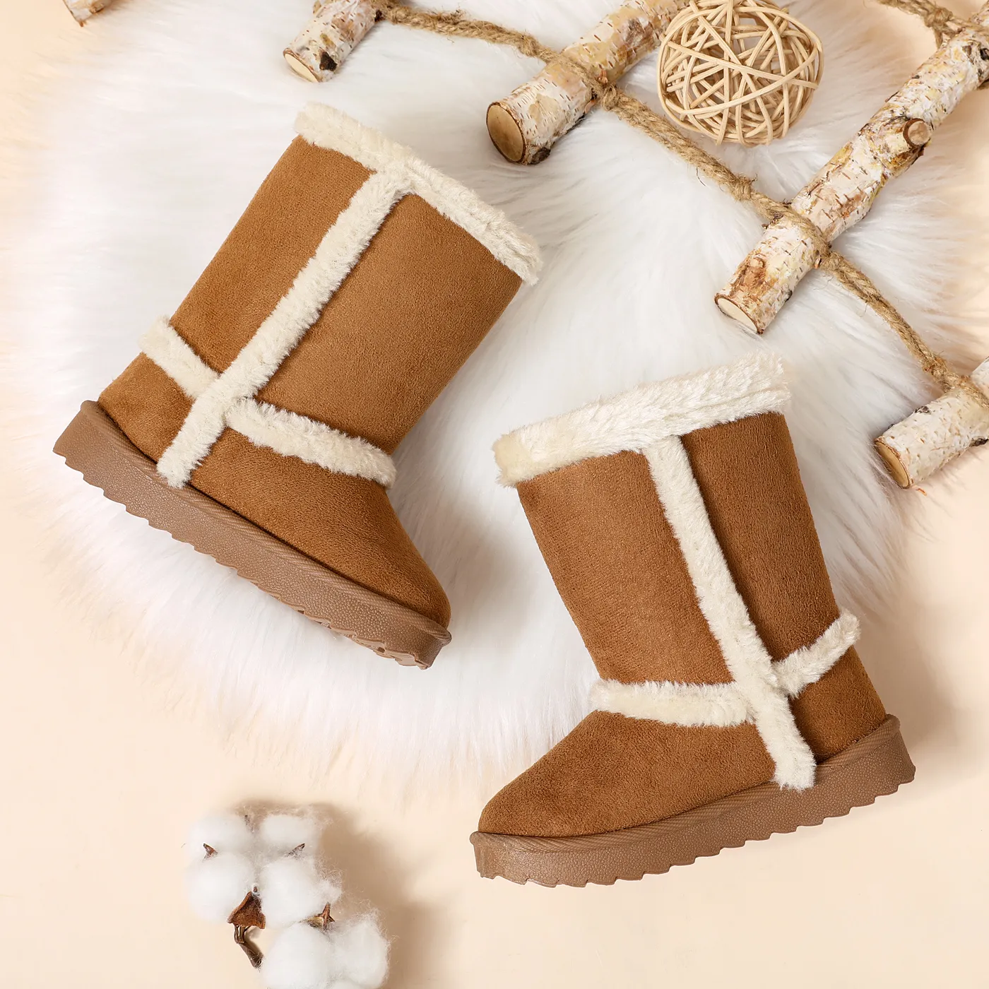 Toddler / Kid Fuzzy Trim Thermal Snow Boots
