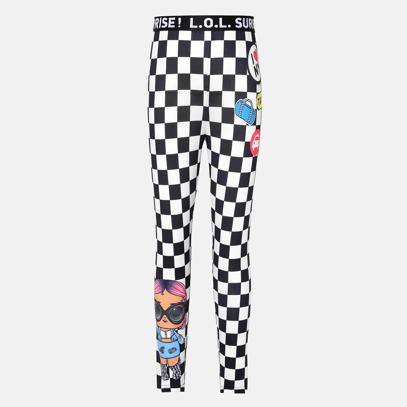 

L.O.L. SURPRISE! Kid Girl Plaid Letter Print Leggings