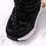 Botas de neve térmica preta à prova d'água forrada de lã infantil / infantil  image 5