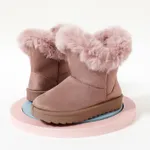 Toddler / Kid Fluffy Trim Pink Thermal Snow Boots  image 2