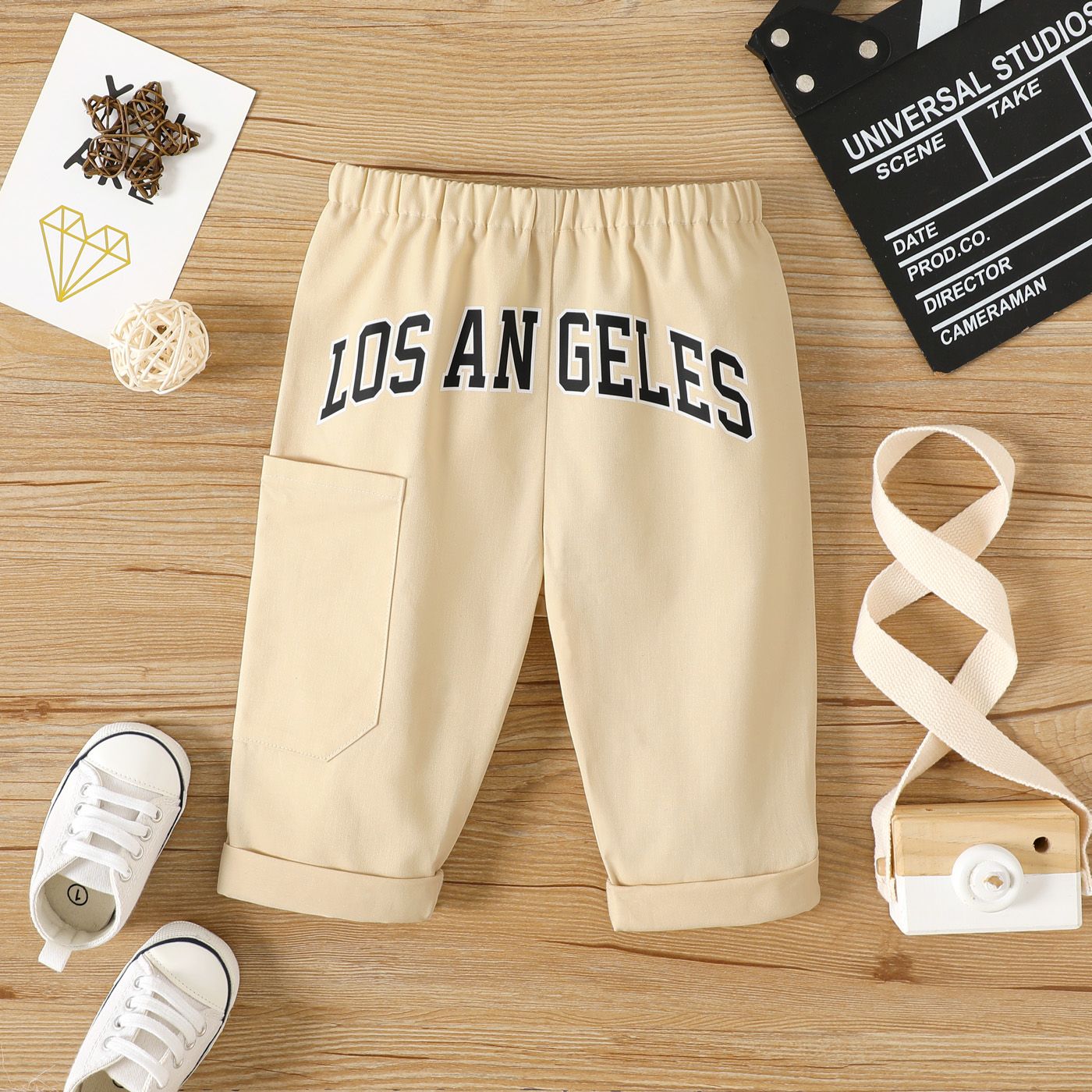 

100% Cotton Baby Boy/Girl Letter Print Casual Pants