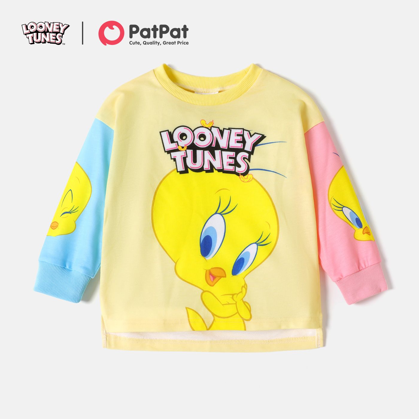 

Looney Tunes Toddler Girl Tweety Print Colorblock Pullover Sweatshirt