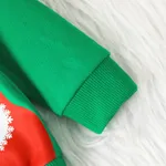 عيد الميلاد طفل رضيع سانتا طباعة رسالة خضراء كنزة صوفية طويلة الأكمام  image 5
