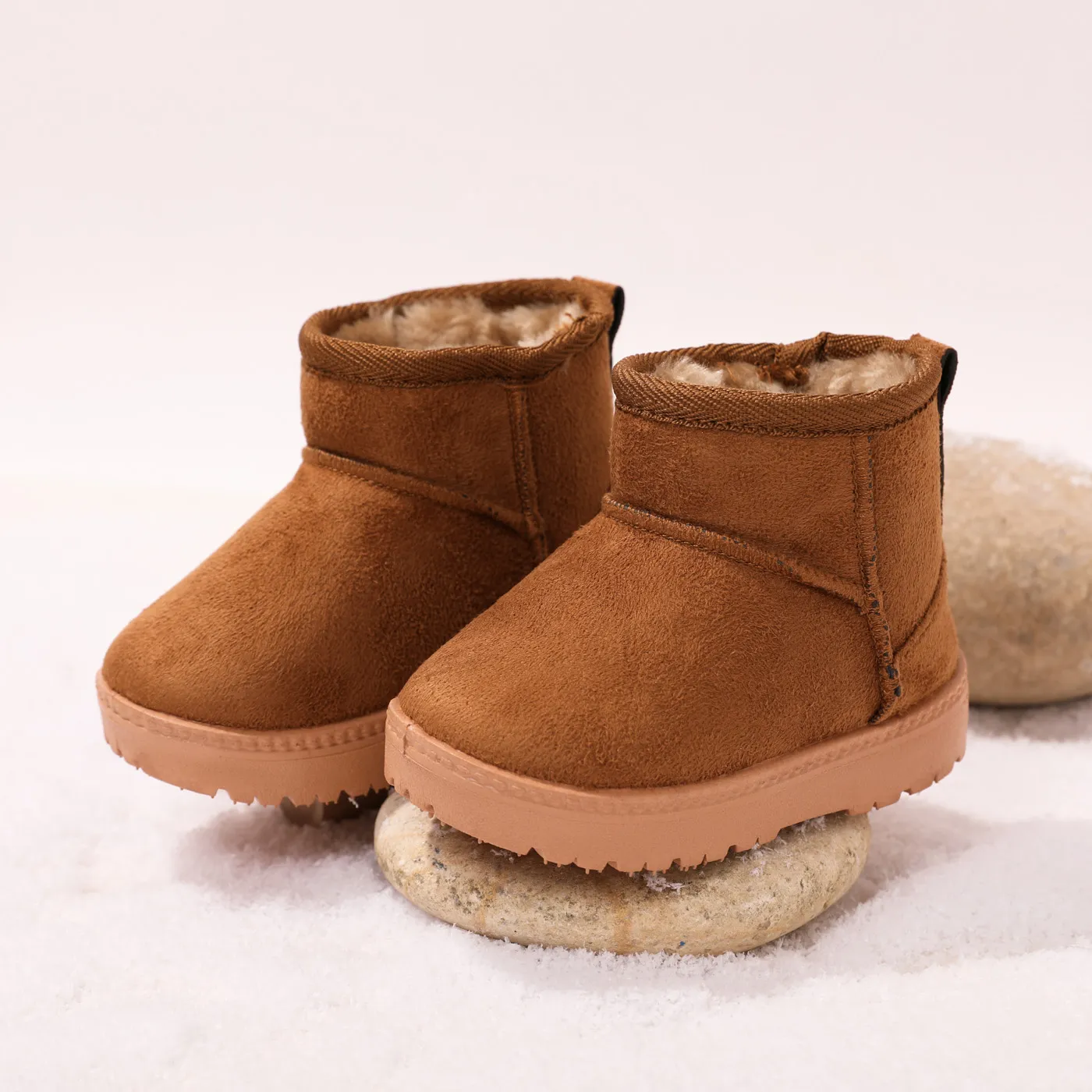 Toddler / Kid Solid Fleece-lining Thermal Snow Boots  big image 1