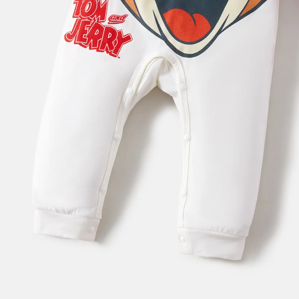 Tom and Jerry Family Matching Red Christmas Graphic Raglan-sleeve Pajamas Sets (Flame Resistant) big image 5