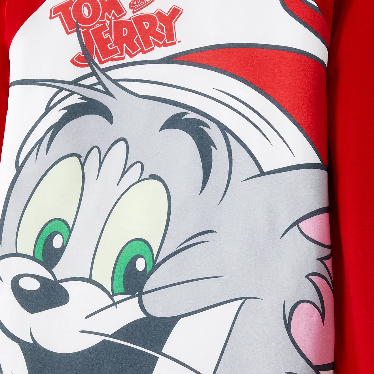 Tom and Jerry Natal Look de família Manga comprida Conjuntos de roupa para a família Pijamas (Flame Resistant) Vermelho big image 1