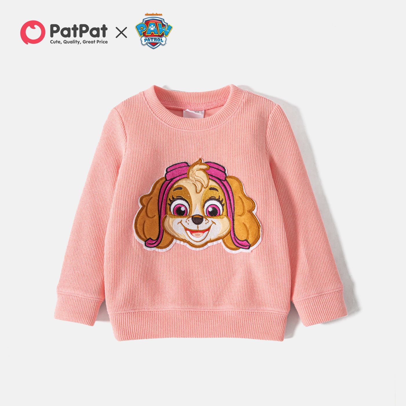 

PAW Patrol Toddler Girl/Boy Embroidered Ribbed Pullover Sweatshirt