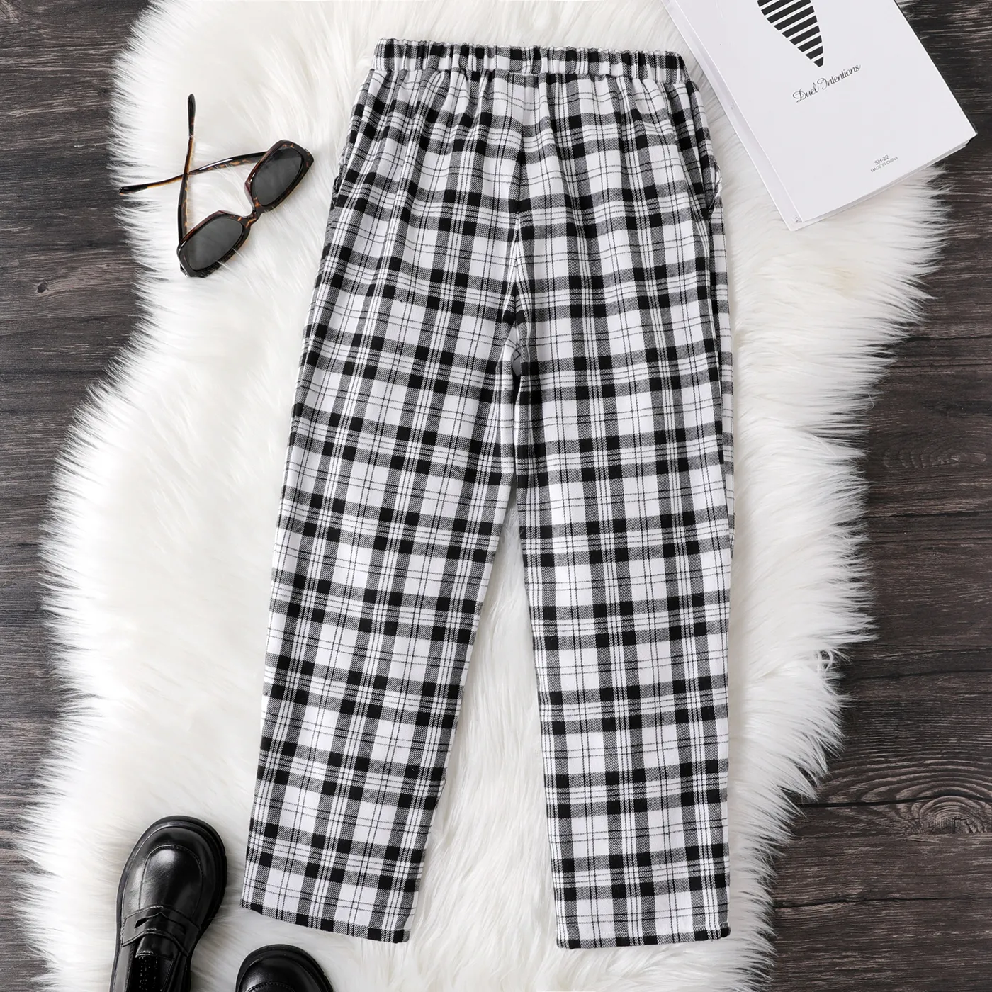 Kid Girl Casual Plaid Elasticized Pants  image 5