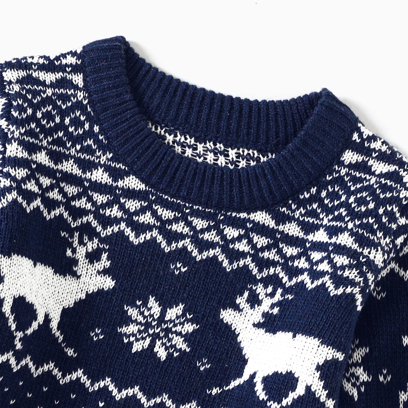 Christmas Family Matching Deer Graphic Long-sleeve Knitted Sweater Multi-color image 5