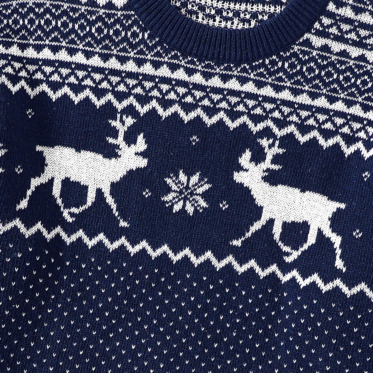 Christmas Family Matching Deer Graphic Long-sleeve Knitted Sweater Multi-color big image 1
