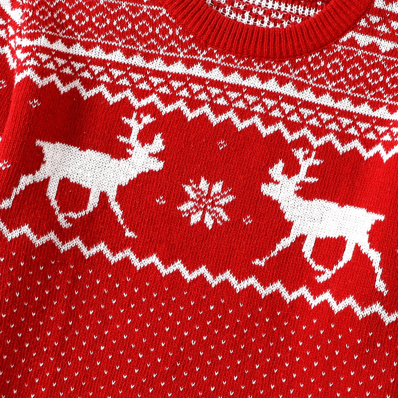 Christmas Family Matching Deer Graphic Long-sleeve Knitted Sweater Multi-color big image 1