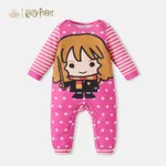 Harry Potter Baby Boy/Girl Striped Long-sleeve Graphic Jumpsuit Pink