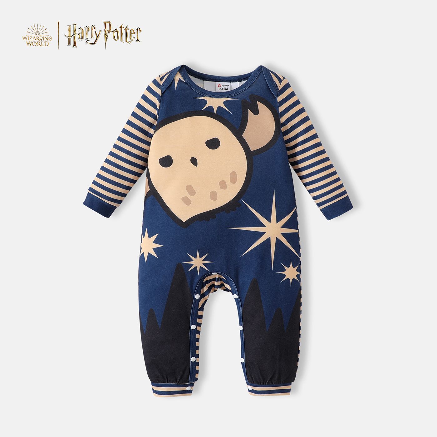 Harry Potter Baby Boy/Girl Striped Long-sleeve Graphic Jumpsuit