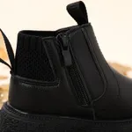 Toddler Side Zip Up Black Boots  image 4