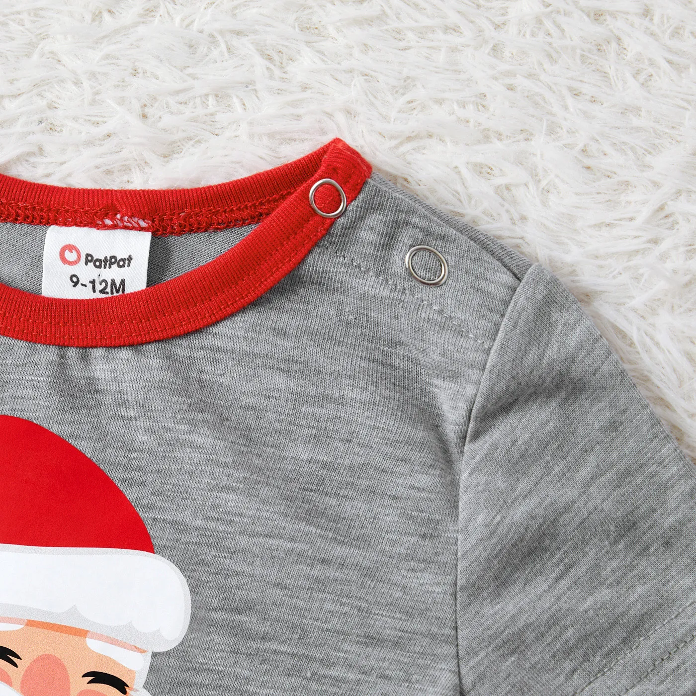 Christmas Family Matching Santa & Letter Print Short-sleeve Red Plaid Pajamas Sets (Flame Resistant)  image 3