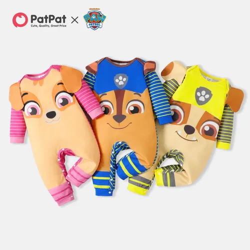 PAW Patrol Little Boy/Girl Ears Detail Striped Long-sleeve Graphic Jumpsuit