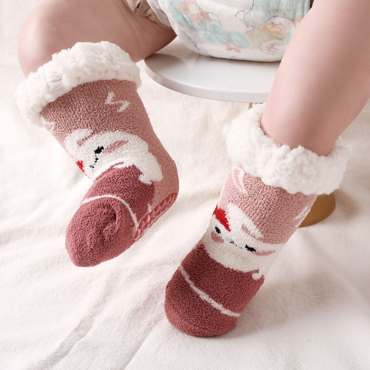 Baby / Toddler Christmas Pattern Fleece-lining Thermal Socks