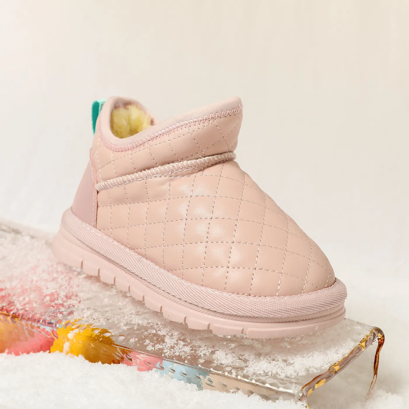 Toddler / Kid Pink Quilted Fleece-lining Snow Boots  image 3