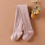 Baby / Toddler Plain Cable Pantyhose Tights for Girls Pink
