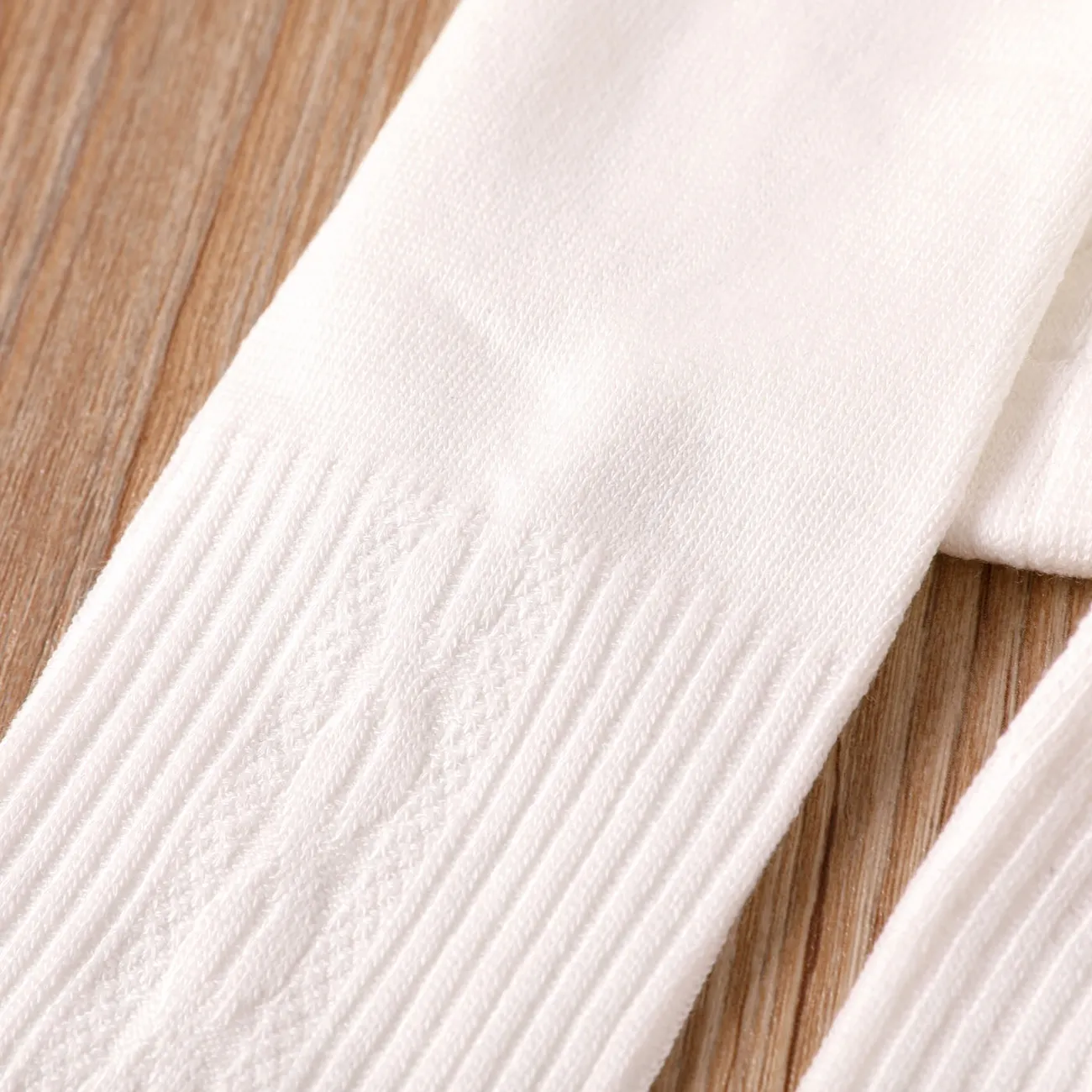 Baby / Toddler Plain Cable Pantyhose Tights for Girls White big image 1
