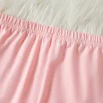 Kid Girl Solid Color Elasticized Leggings Pink image 2