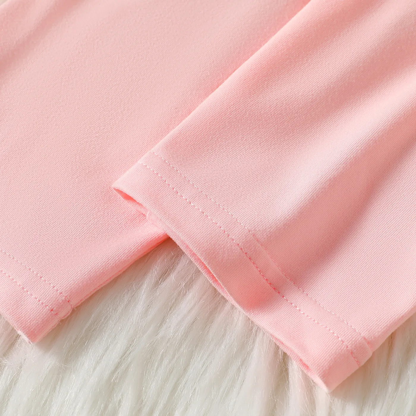 Kid Girl Solid Color Elasticized Leggings Pink image 3