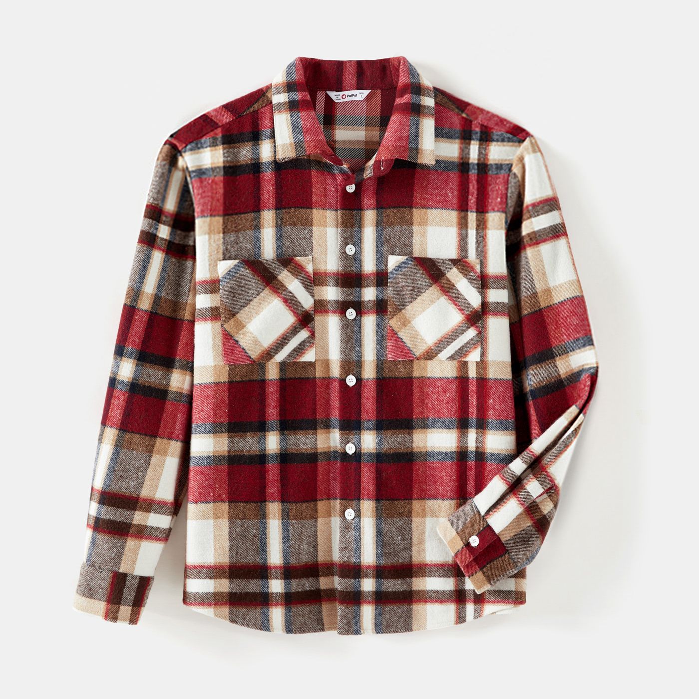 Family Matching Solid Ribbed Spliced Plaid Belted Dresses And Long-sleeve Button Up Shirts Sets