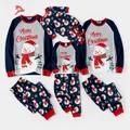 Christmas Snowman & Letter Print Family Matching Raglan-sleeve Pajamas Sets (Flame Resistant)  image 3