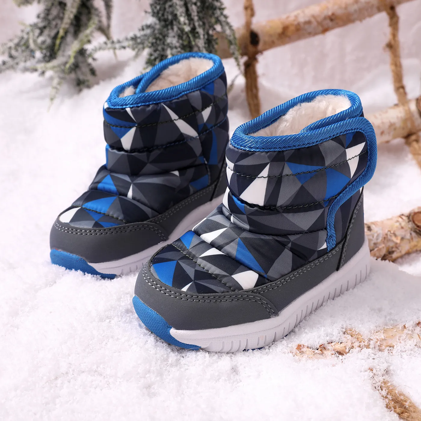 Toddler / Kid Geo Pattern Fleece Lined Thermal Snow Boots