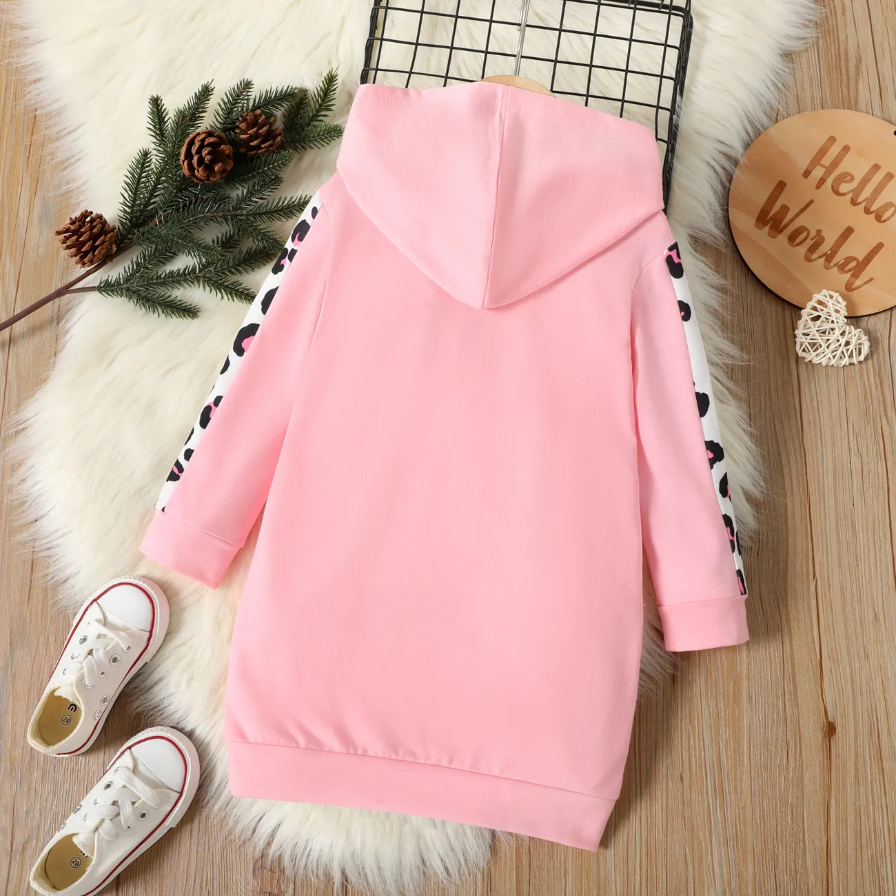 Kleinkinder Mädchen Mit Kapuze Avantgardistisch Kleider rosa big image 1