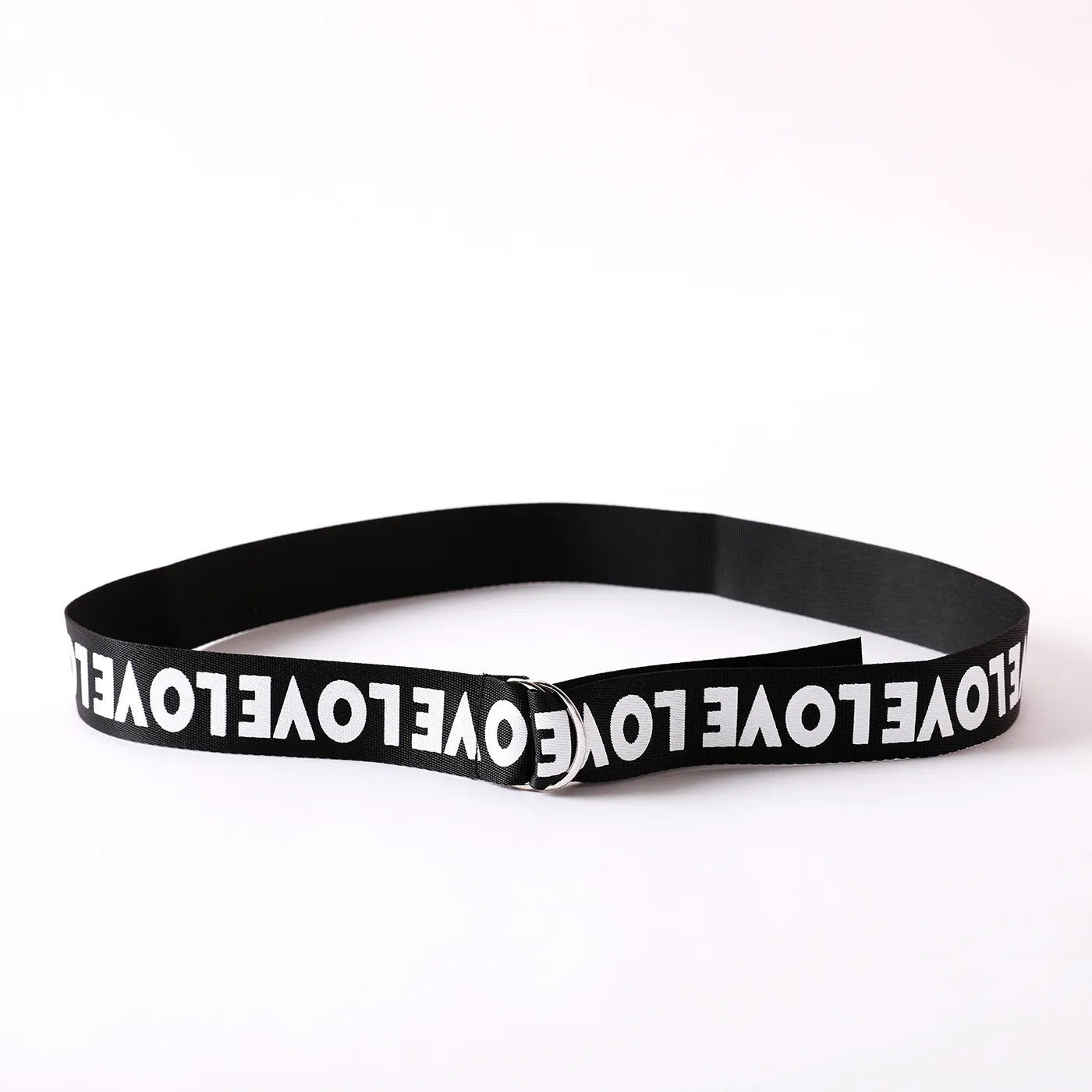 Toddler / Kid Letter Print Buckle Tape Belt Black image 3