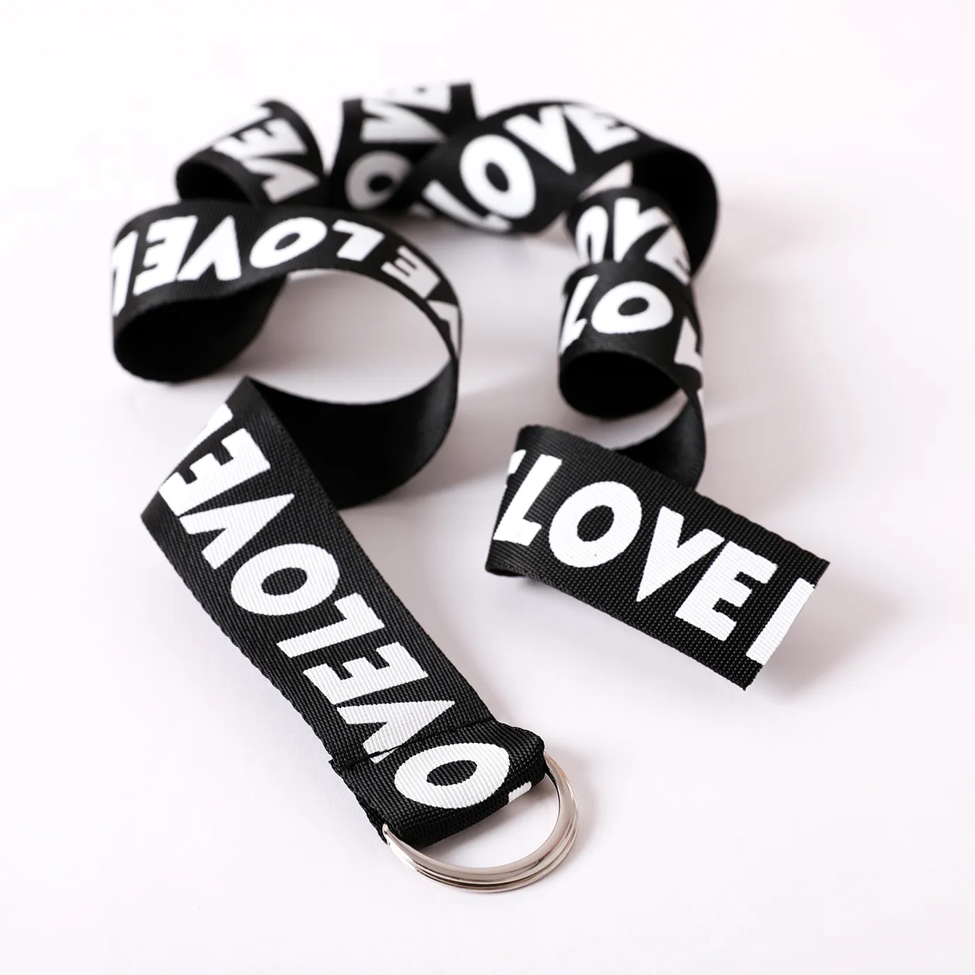 Toddler / Kid Letter Print Buckle Tape Belt Black image 5