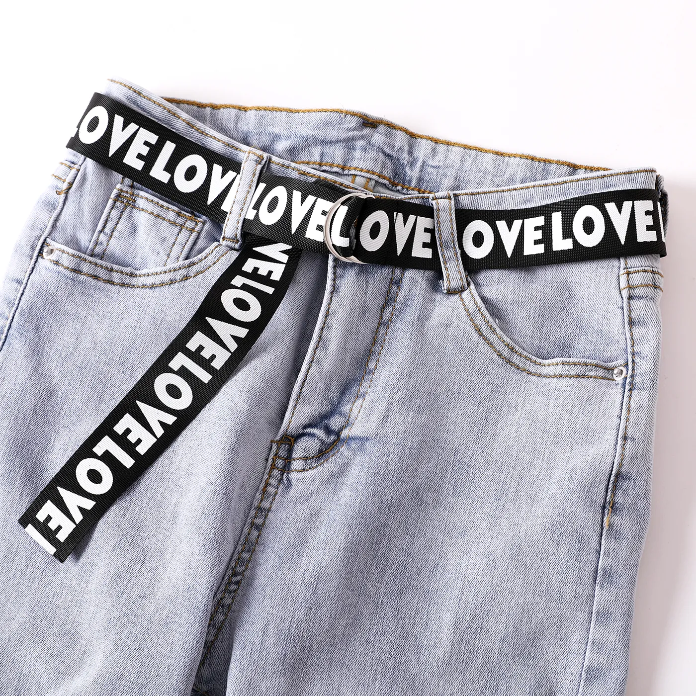 Toddler / Kid Letter Print Buckle Tape Belt