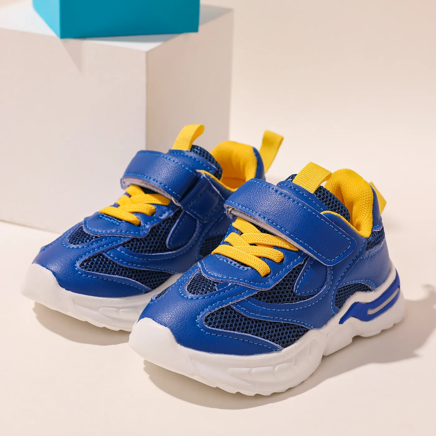 Toddler / Kid Mesh Panel Blue Sneakers Royal Blue image 3