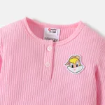 Looney Tunes Baby Girl 100% Cotton Rib Knit Long-sleeve Animal Embroidered Romper  image 4