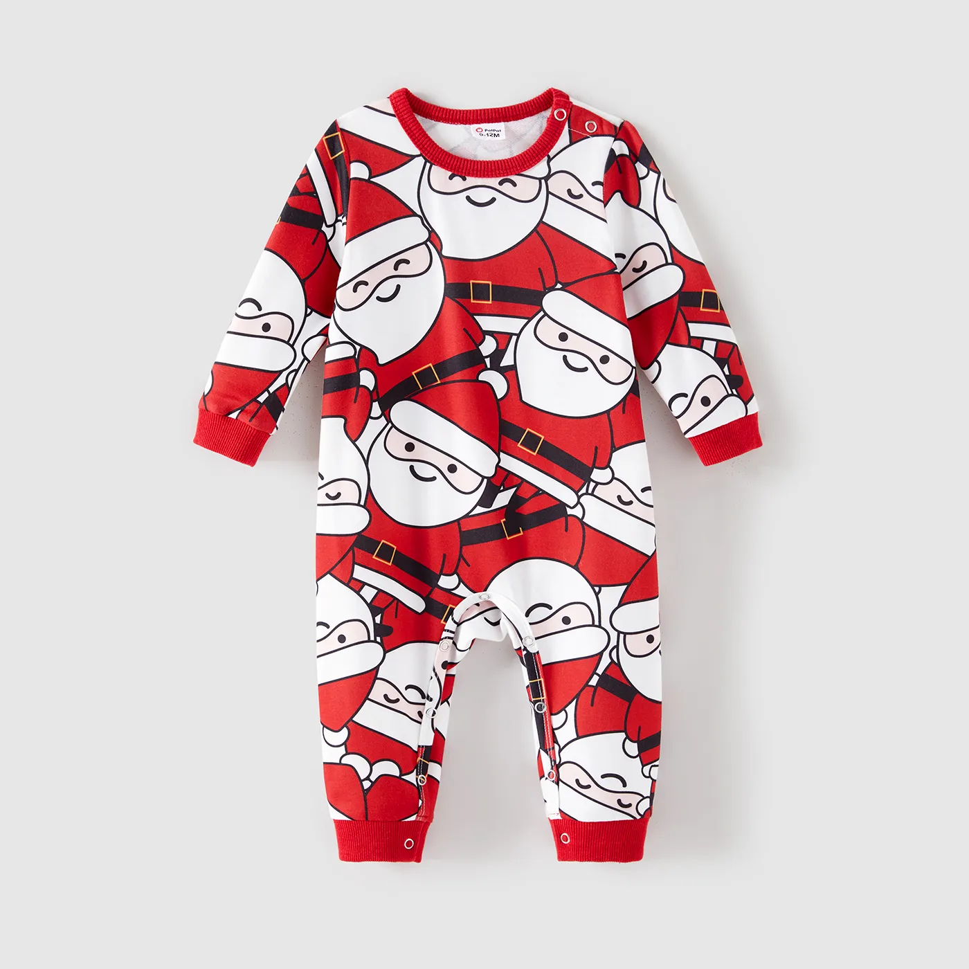 Christmas Family Matching Allover Santa Claus Print Red Long-sleeve Sweatshirts Red image 4