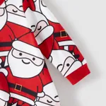 Christmas Family Matching Allover Santa Claus Print Red Long-sleeve Sweatshirts  image 6