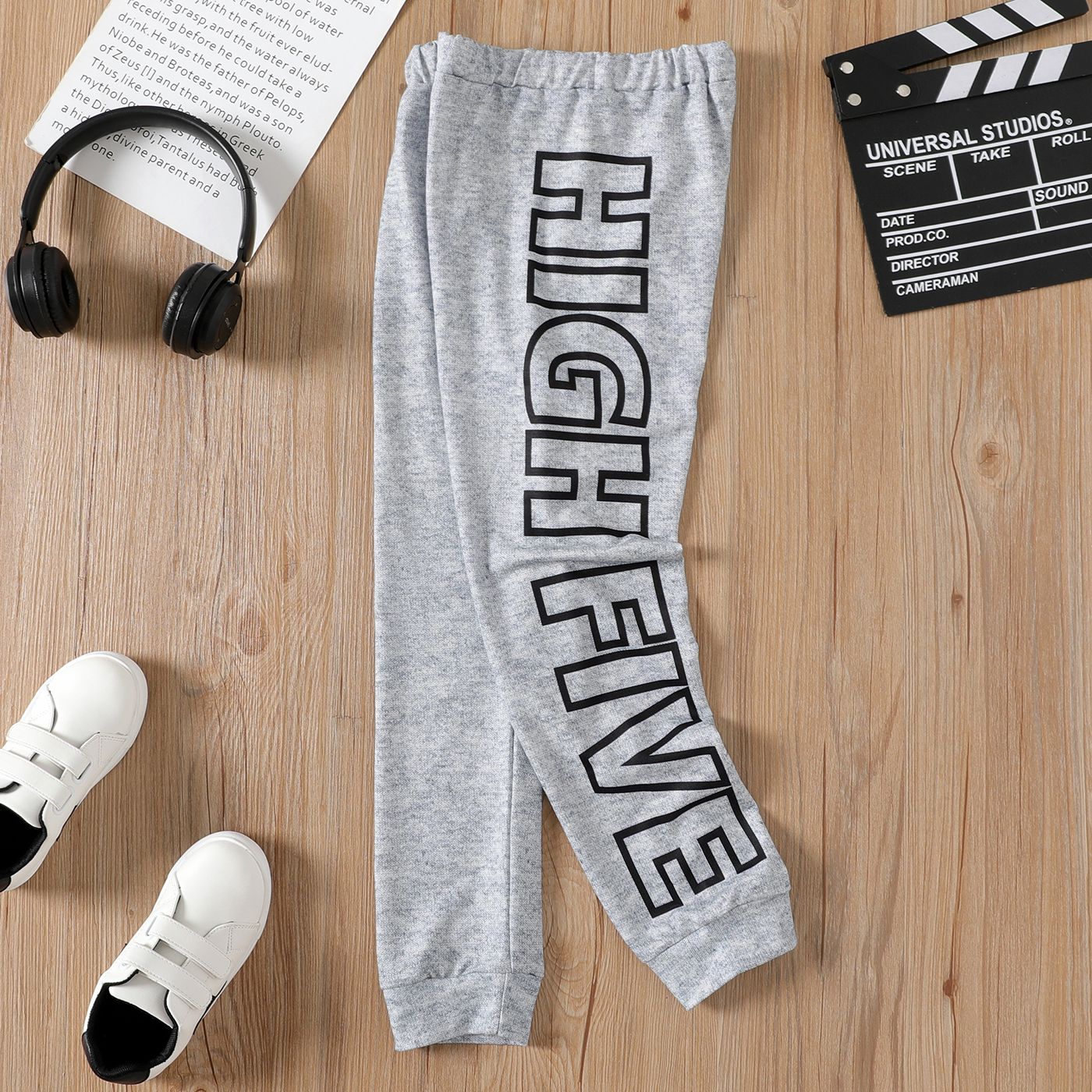 

Kid Boy Casual Letter Print Elasticized Pants
