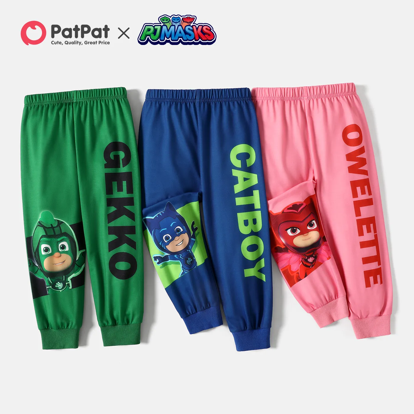PJ Masks Toddler Boy/Girl Letter Print Elasticized Pants