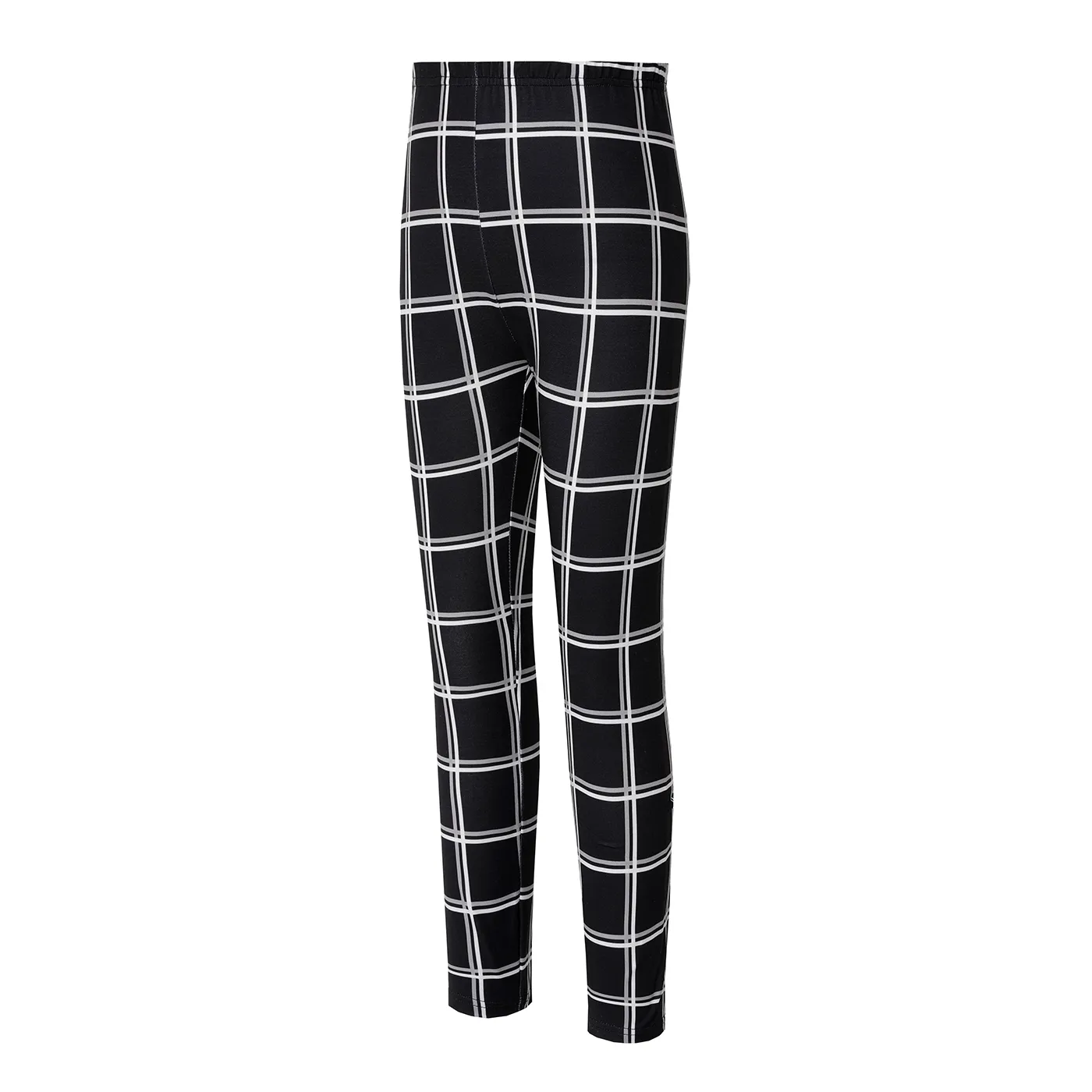 Kid Girl Plaid High Waist Leggings