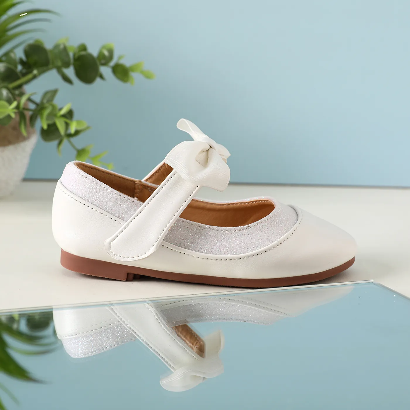 Toddler / Kid Bow Decor White Mary Jane Shoes