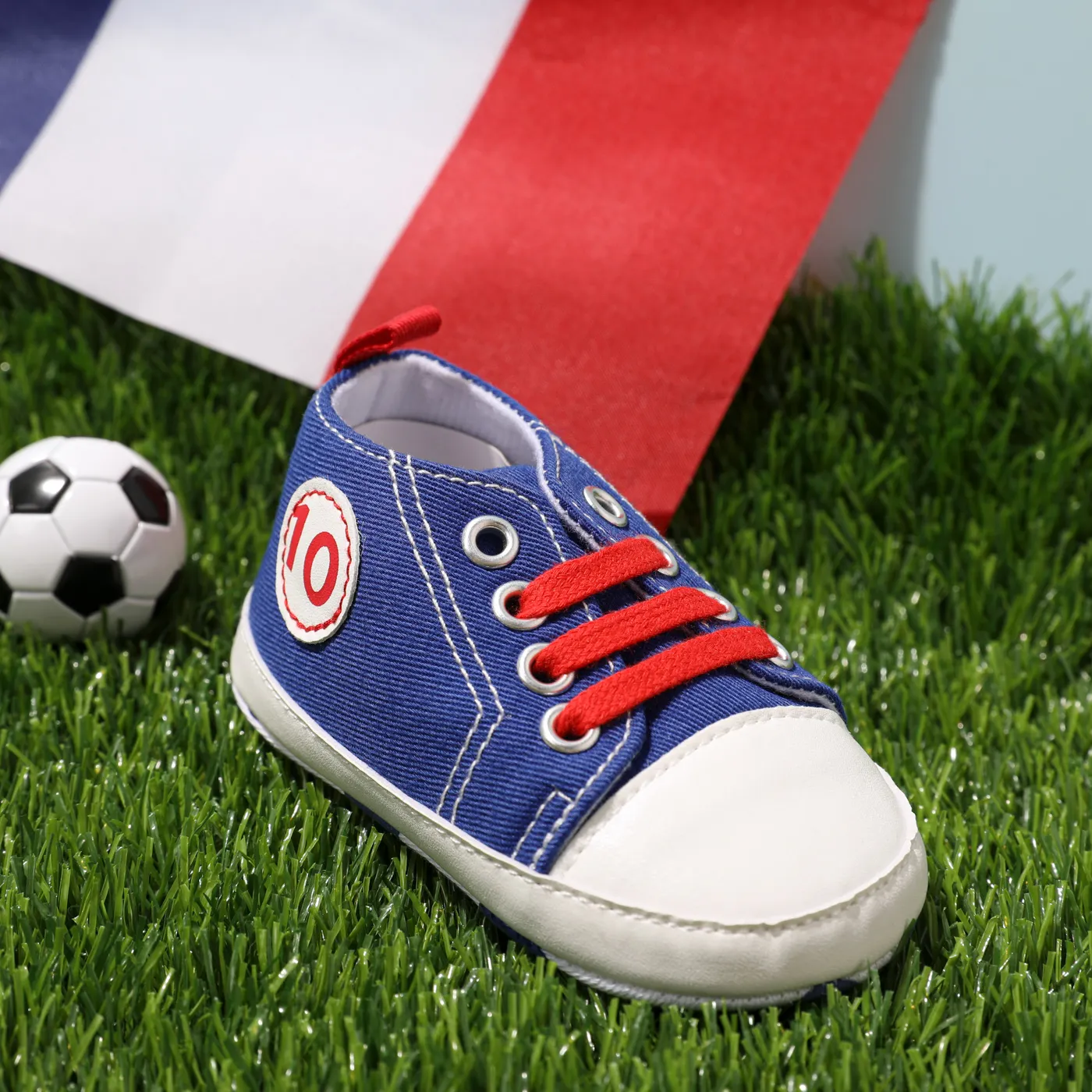 Baby / Toddler Letter Graphic Lace Up Prewalker Shoes  image 3