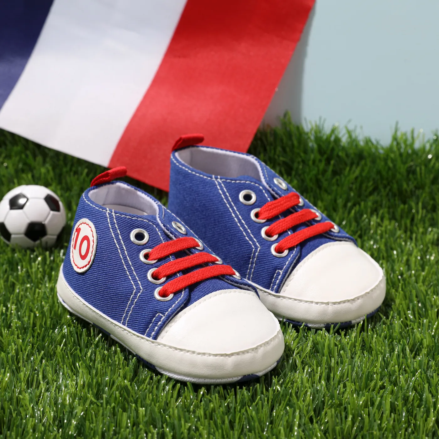 Baby / Toddler Letter Graphic Lace Up Prewalker Shoes  big image 1